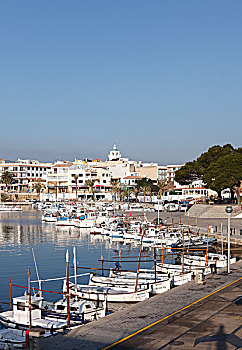 渔港,卡普德佩拉,马略卡岛,巴利阿里群岛,西班牙,欧洲