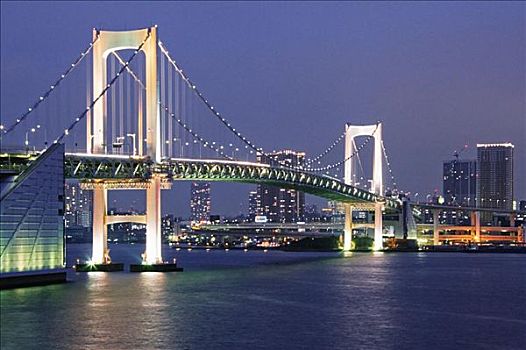 彩虹桥,上方,东京湾,东京,日本