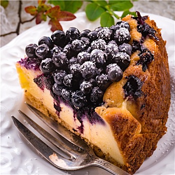 芝士蛋糕,蓝莓