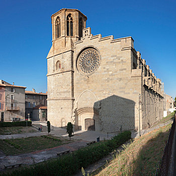 哥特式,教堂,卡尔卡松尼,朗格多克-鲁西永大区,南方,法国