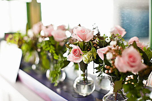 花瓶,粉色,玫瑰