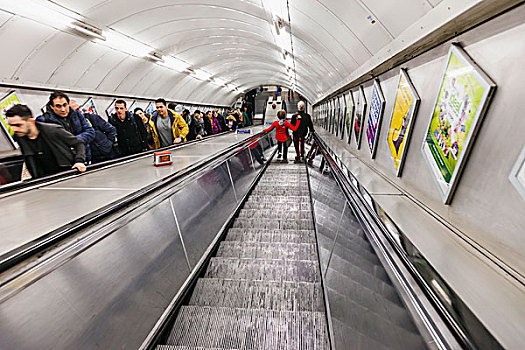 英格兰,伦敦,地铁,扶梯