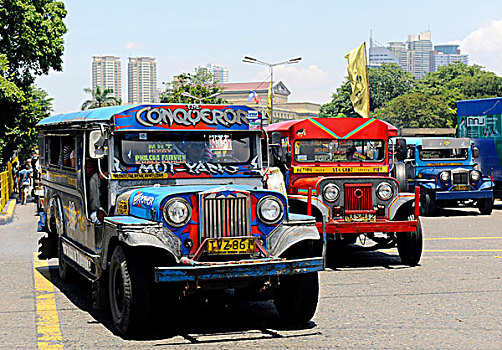 吉普尼车,出租车,马尼拉,菲律宾,东南亚