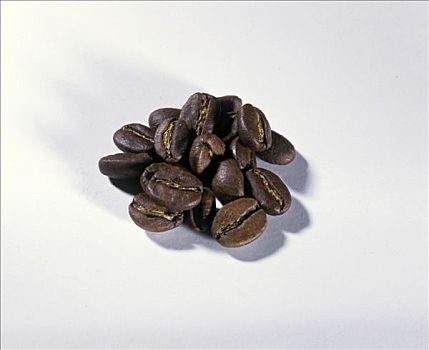 小,堆,咖啡豆