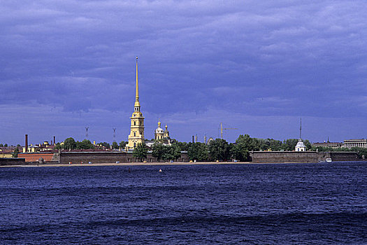 俄罗斯,彼得斯堡,涅瓦河,要塞