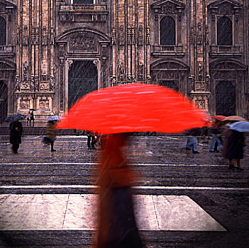 广场,中央教堂,米兰,意大利