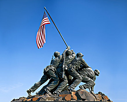 美国,弗吉尼亚,硫磺岛战役纪念碑,阿灵顿,大幅,尺寸