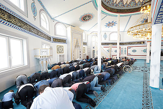 星期五,祈祷,清真寺,莱茵兰普法尔茨州,德国,欧洲