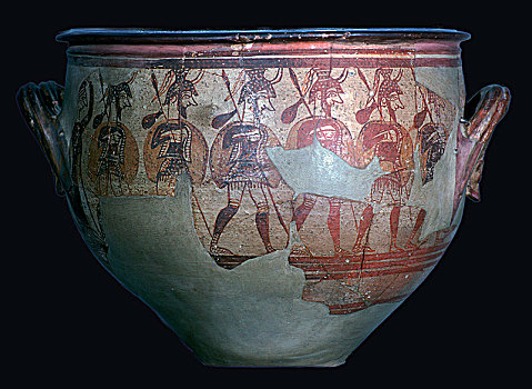 战士,花瓶,12世纪,艺术家,未知