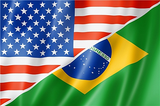 美国,巴西,旗帜
