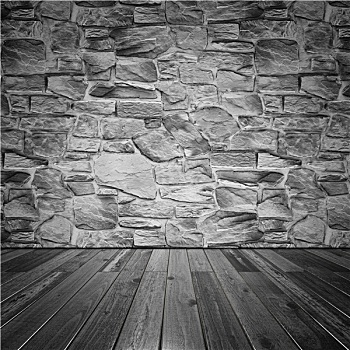 石墙,木地板