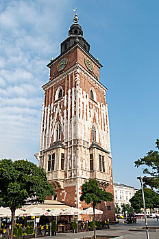 市政厅,塔,市场,克拉科夫,波兰,欧洲
