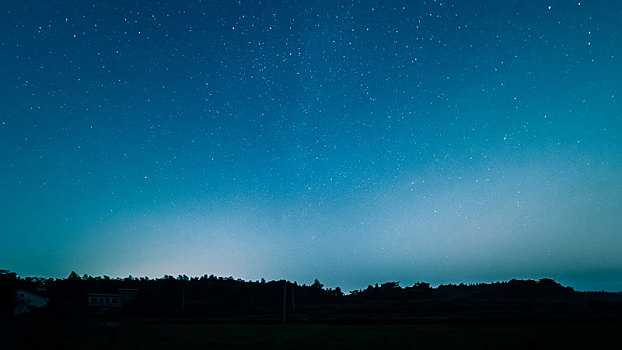 乡村,田野,夜空