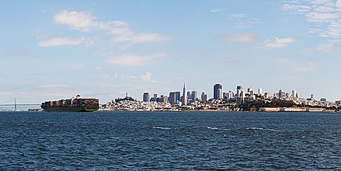 市区,旧金山,风景,湾