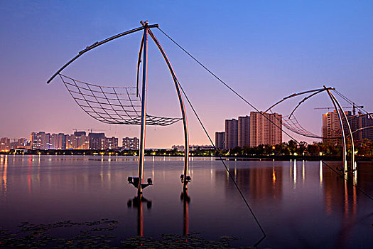 南京,六合,南京六合区,龙池夜景