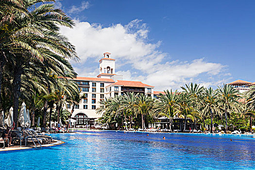 游泳池,大酒店,哥斯达黎加,大卡纳利岛,加纳利群岛,西班牙,欧洲