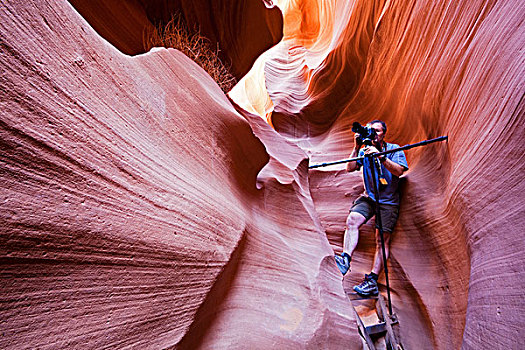 摄影师,狭缝谷,页岩,亚利桑那,美国