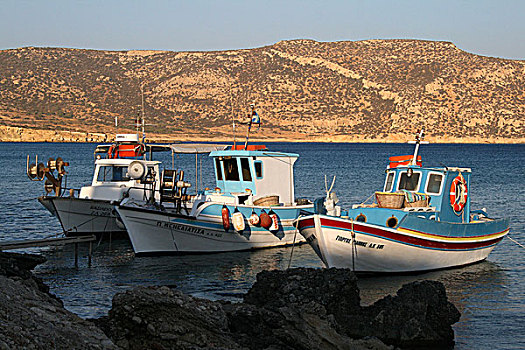 渔船,卡帕索斯,岛屿,爱琴海岛屿,爱琴海,多德卡尼斯群岛,希腊,欧洲