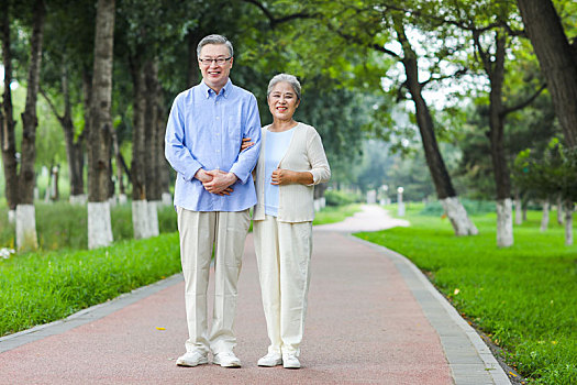 幸福的老年夫妇肖像