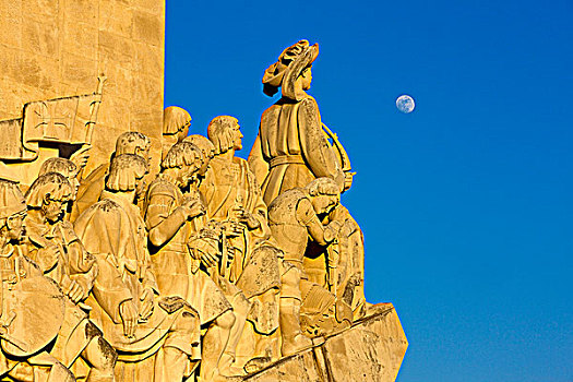 葡萄牙,里斯本,纪念建筑,发现,月亮,天空