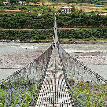 吊桥,普那卡,地区,河
