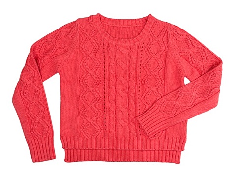 红色,编织,毛衣