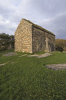石头,教堂,墓地,戈尔韦郡,戈尔韦,爱尔兰