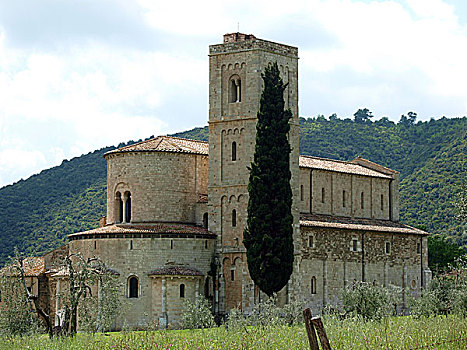 教堂,靠近,蒙大奇诺,托斯卡纳,意大利