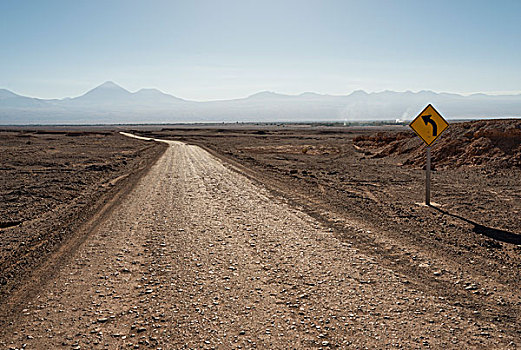 道路,山谷,月亮,阿塔卡马沙漠,智利