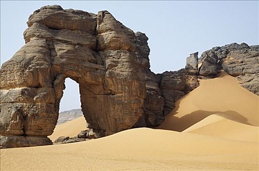 天然拱,高,利比亚,撒哈拉沙漠