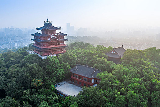 中国,杭州,塔,高塔,庙,寺庙,山上,山,自然,风景,著名景点