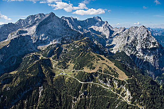 阿尔卑斯峰,德国,加米施帕藤基兴,巴伐利亚,区域,山,楚格峰