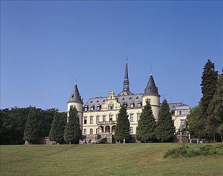 城堡,宫苑,公园,德国,欧洲