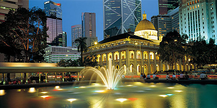 香港回归十周年图片展览中环立法局大楼