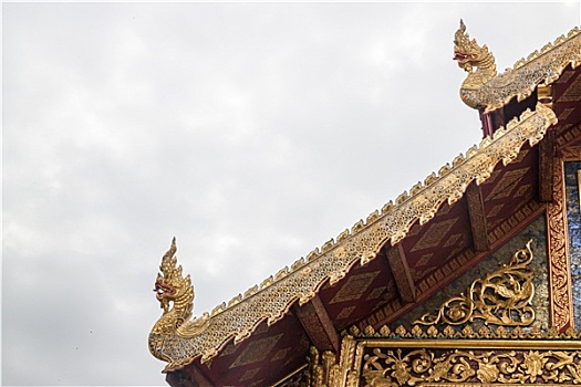 泰国,艺术,房顶,庙宇,清迈
