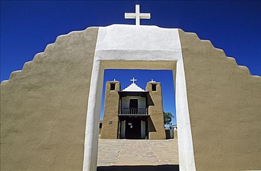 砖坯,建筑,陶斯普韦布洛,新墨西哥,美国,北美