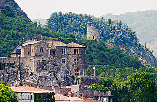 城镇,建造,悬崖,15世纪,法国