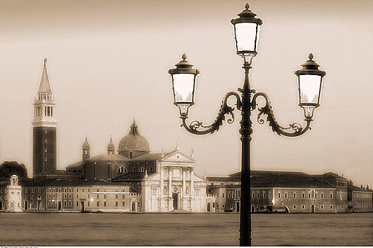 建筑,路灯柱,威尼斯,意大利