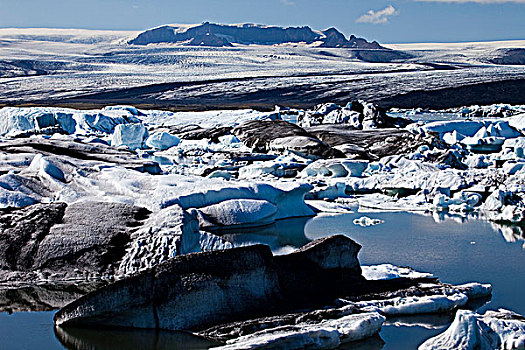 结冰,泻湖,国家公园,冰岛