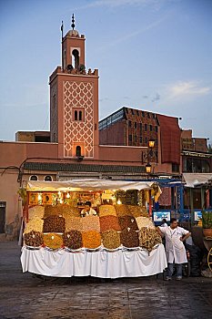 街头摊贩,麦地那,玛拉喀什,摩洛哥
