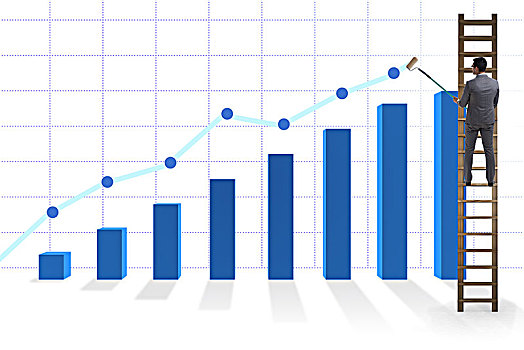 商务人士,攀登,增长,统计