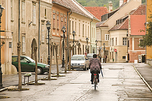 匈牙利,西特兰斯达努比亚,骑自行车,中世纪,城镇,奥地利,边界