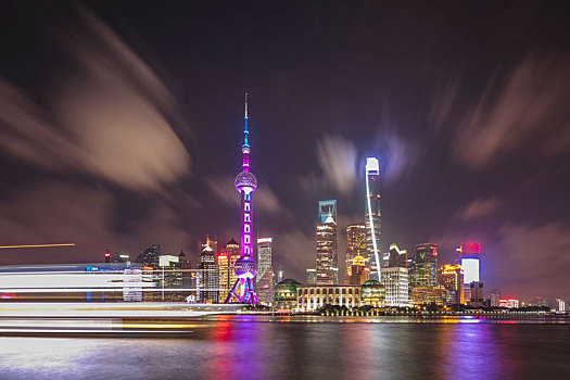 上海,东方明珠,夜景,灯光