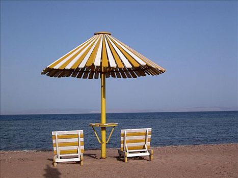 遮阳伞,海滩,西奈,埃及