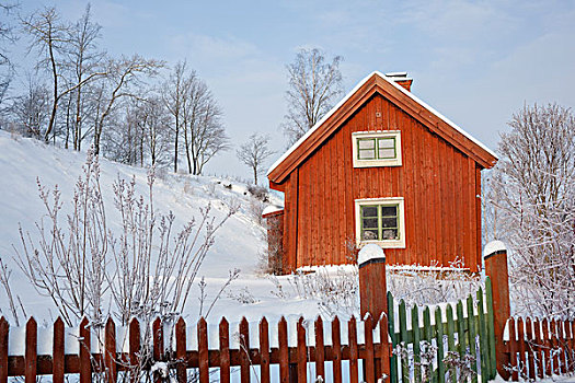 木屋,冬天