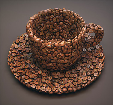 咖啡杯,形状,裁剪,小路