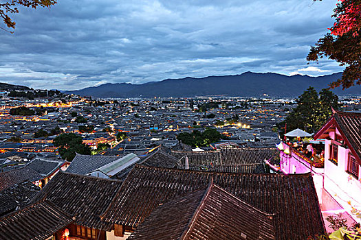 丽江古城夜景