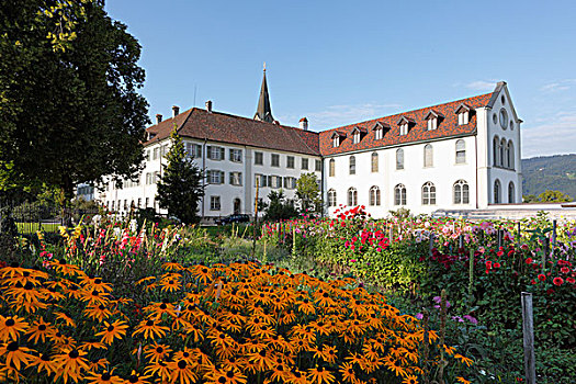 寺院,花园,布雷根茨,奥地利,欧洲