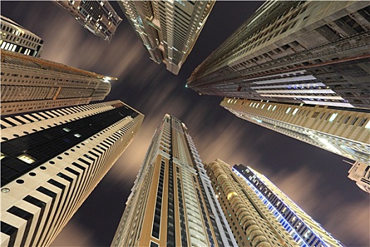 摩天大楼,市区,迪拜,阿联酋