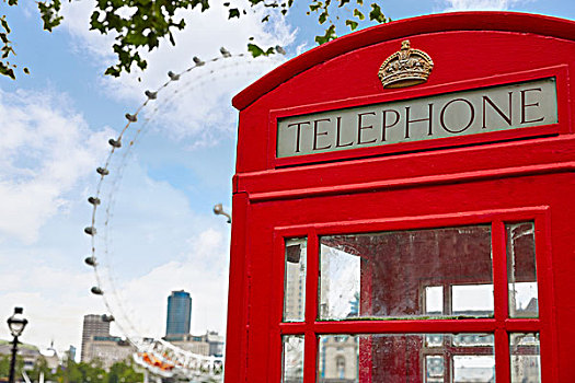 伦敦,老,红色,电话亭,英格兰,英国
